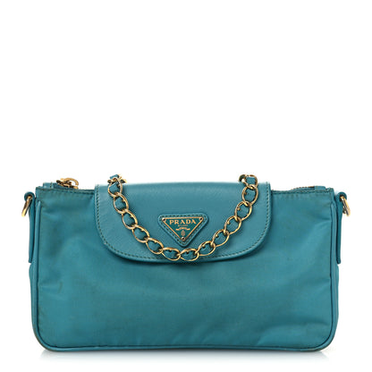 Prada Tessuto Nylon Saffiano Crossbody Bag Turchese 1 of 19