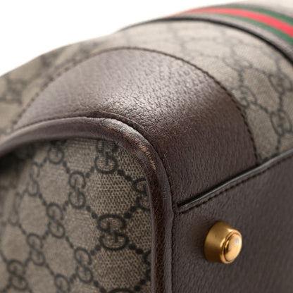 Gucci Soft GG Supreme Monogram Web Medium Duffle Bag Beige New Acero Crop 11 of 12