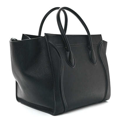 Celine Grained Calfskin Medium Phantom Luggage Black 3 of 13