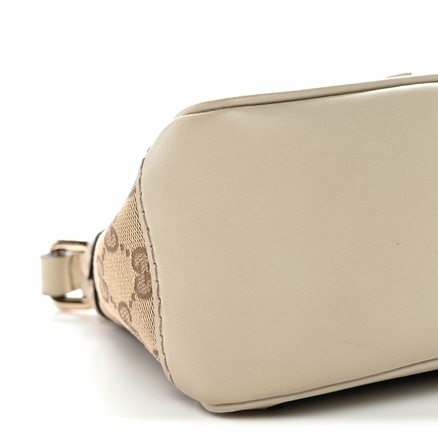 Guccissima Web Small Mayfair Bow Detail Shoulder Bag Beige Off White