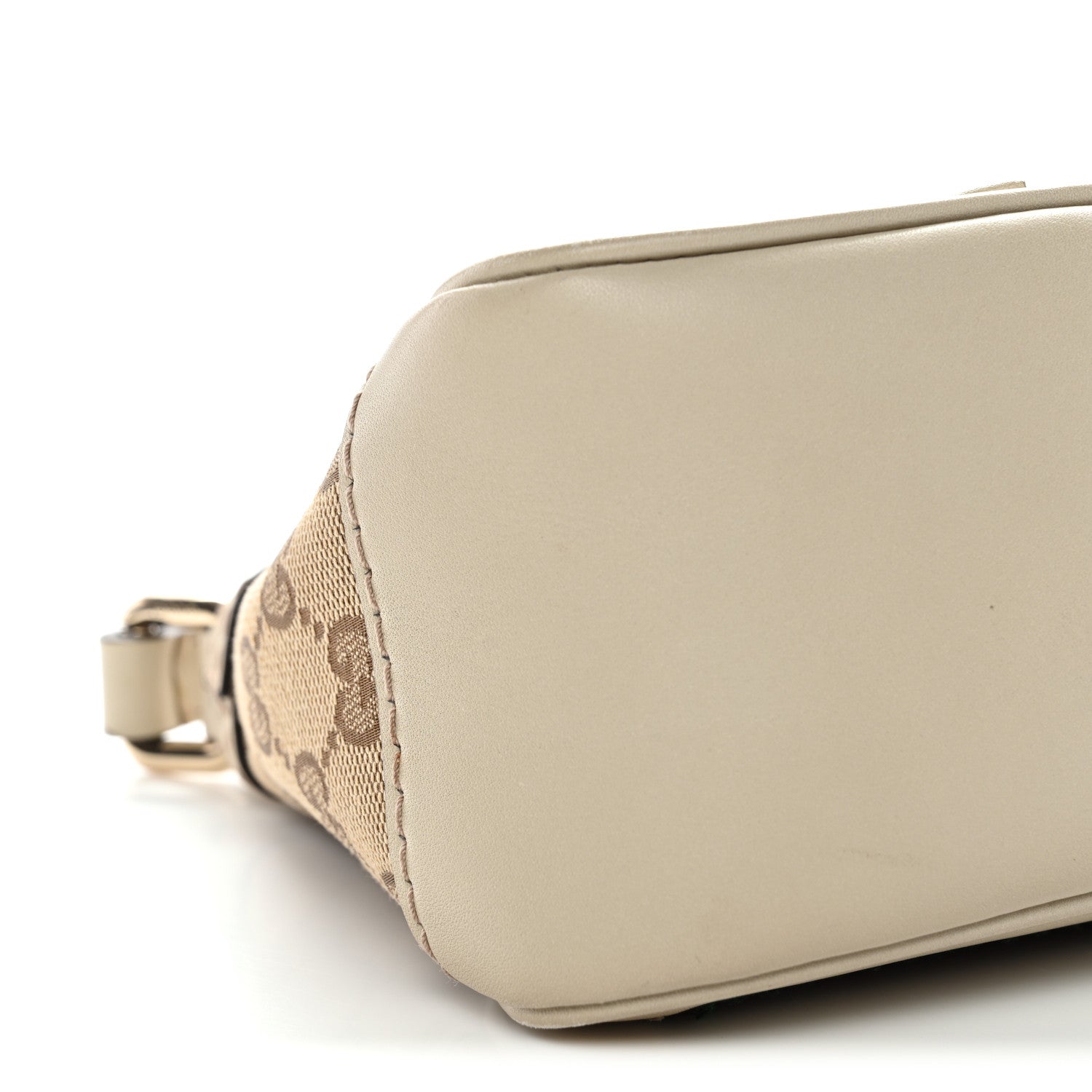 Gucci Guccissima Web Small Mayfair Bow Detail Shoulder Bag Beige Off White 9 of 13