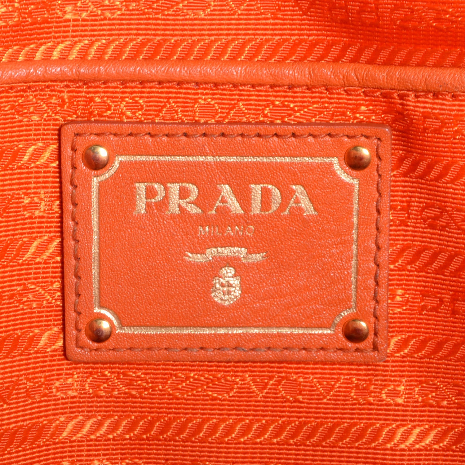 Prada Vitello Daino Shopping Tote Papaya 7 of 10