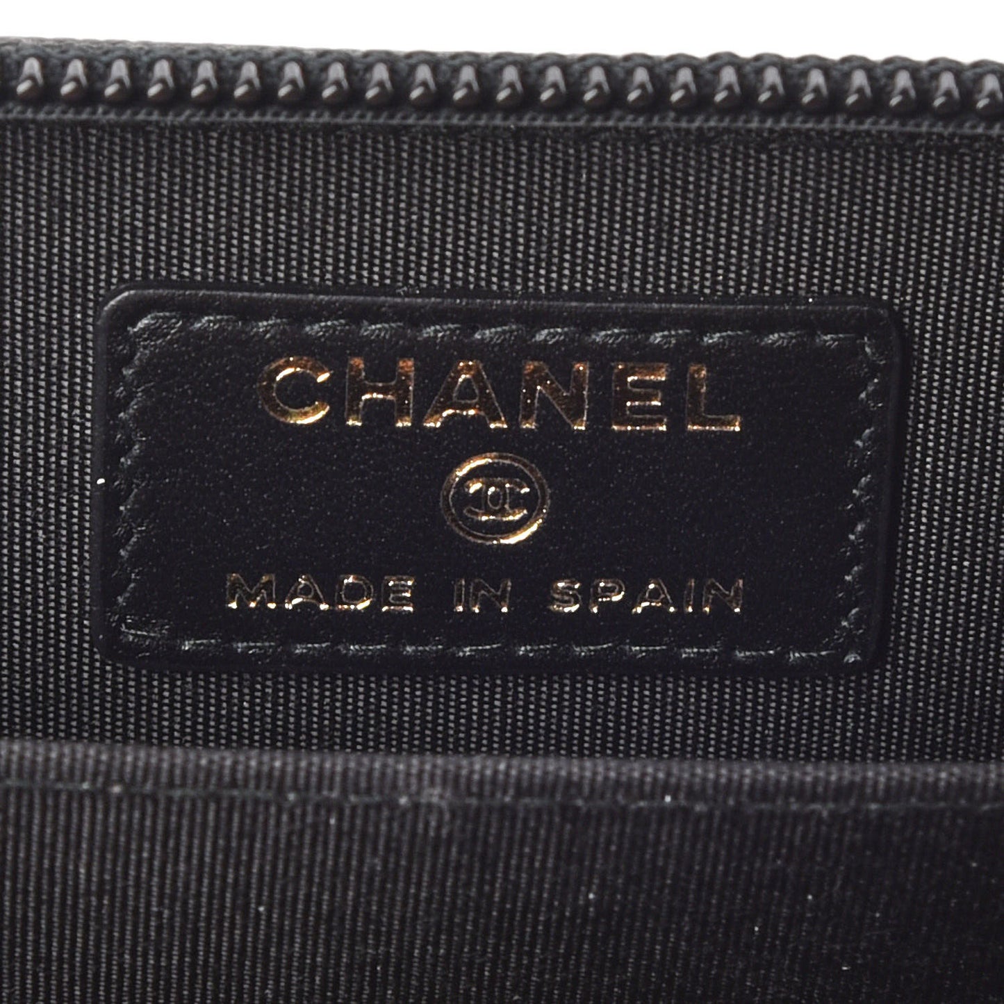 Caviar Quilted Boy Zip Around Coin Purse Wallet Black