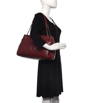 Chanel Caviar Quilted Timeless CC Soft Tote Dark Red 2 of 9