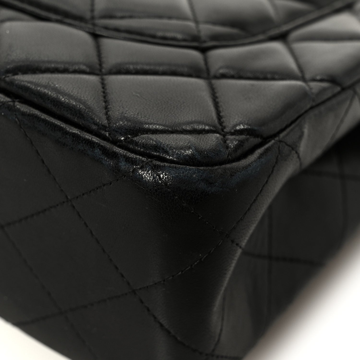 Chanel Lambskin Quilted Jumbo Single Flap Black 14 of 15