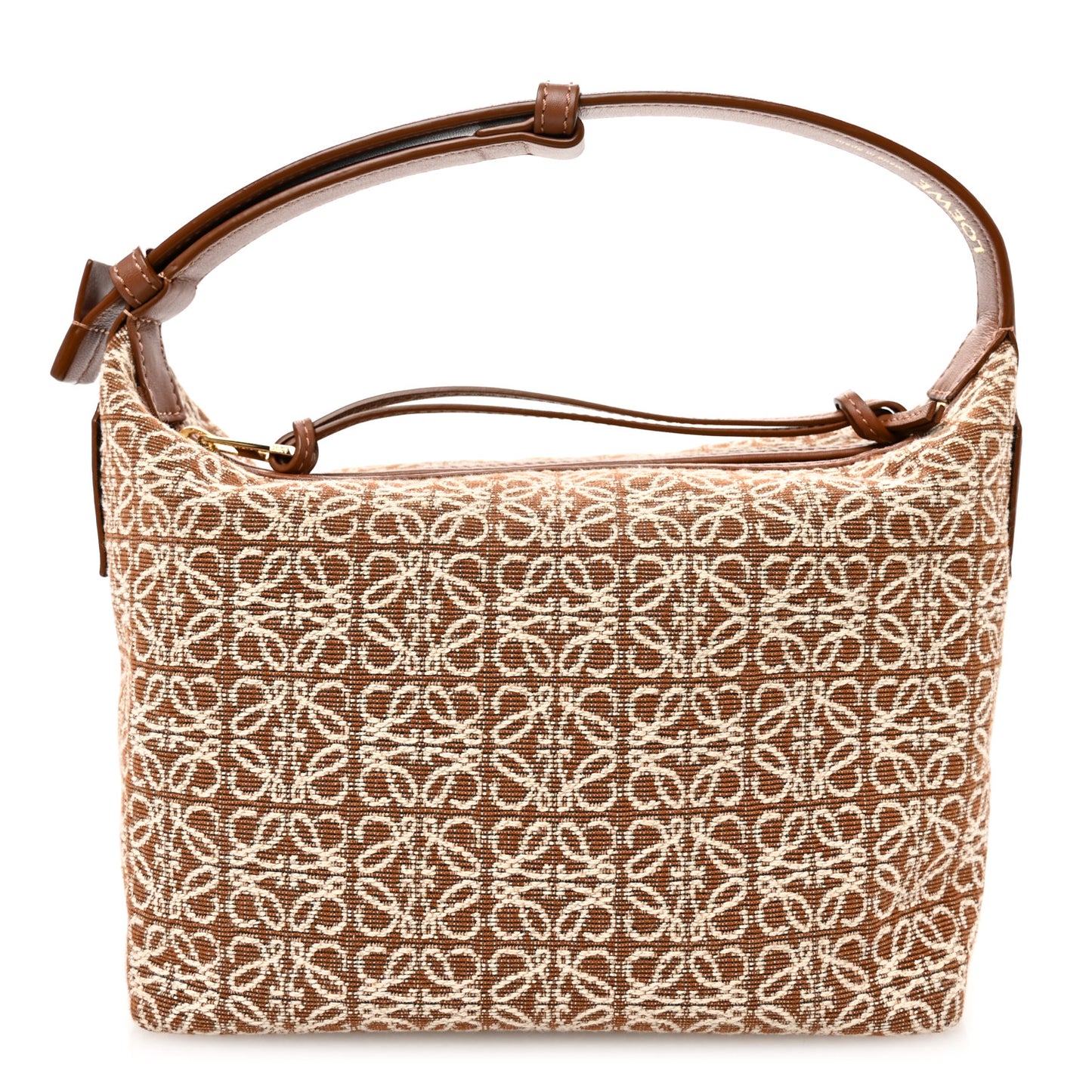 Jacquard Anagram Calfskin Small Cubi Bag Tan Pecan