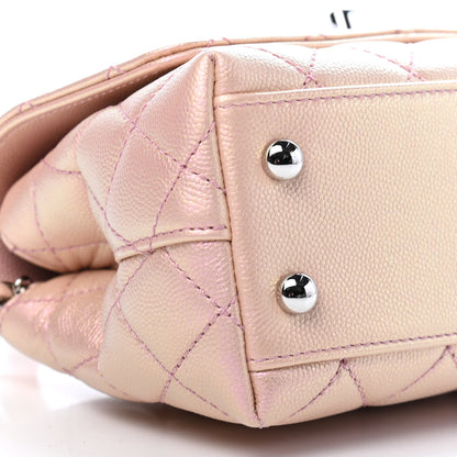 Chanel Iridescent Caviar Quilted Extra Mini Coco Handle Flap Light Pink 8 of 9