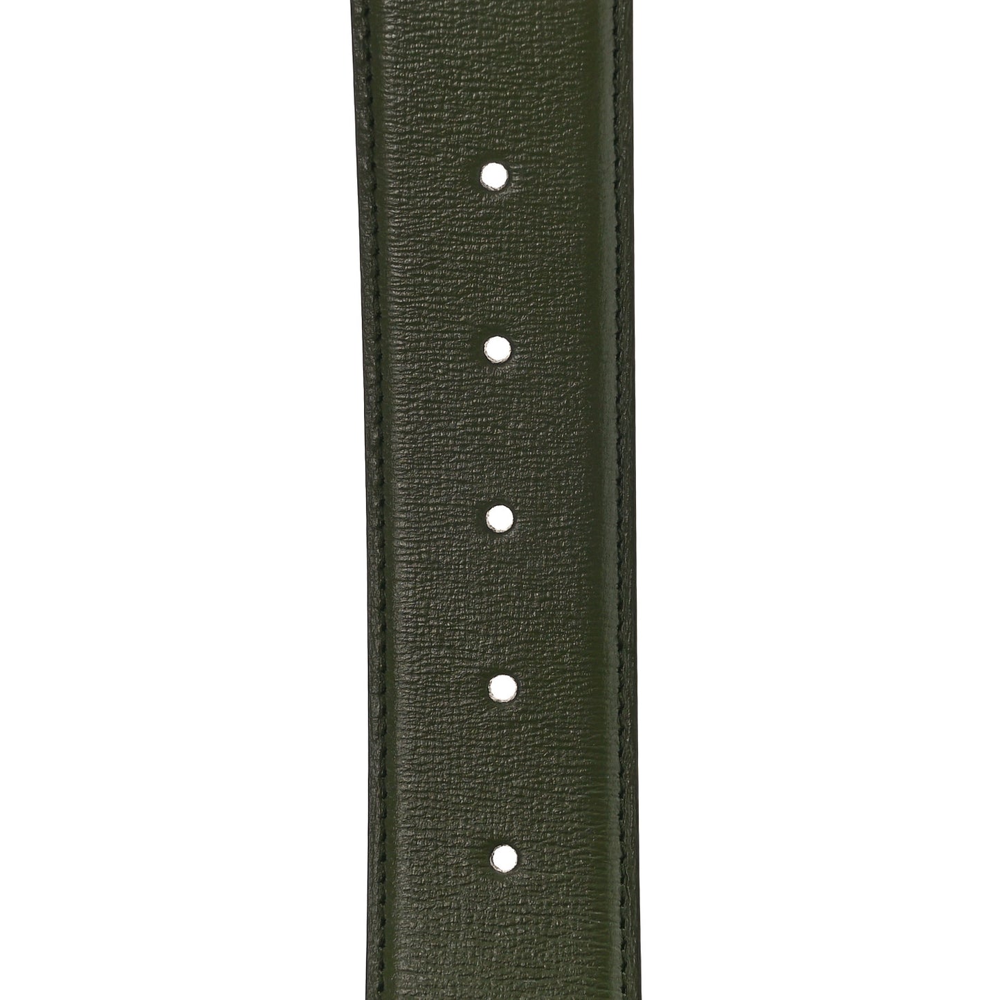 Azalea Calfskin Enamel Monochrome Double G 40mm Belt 75 30 Military Wood