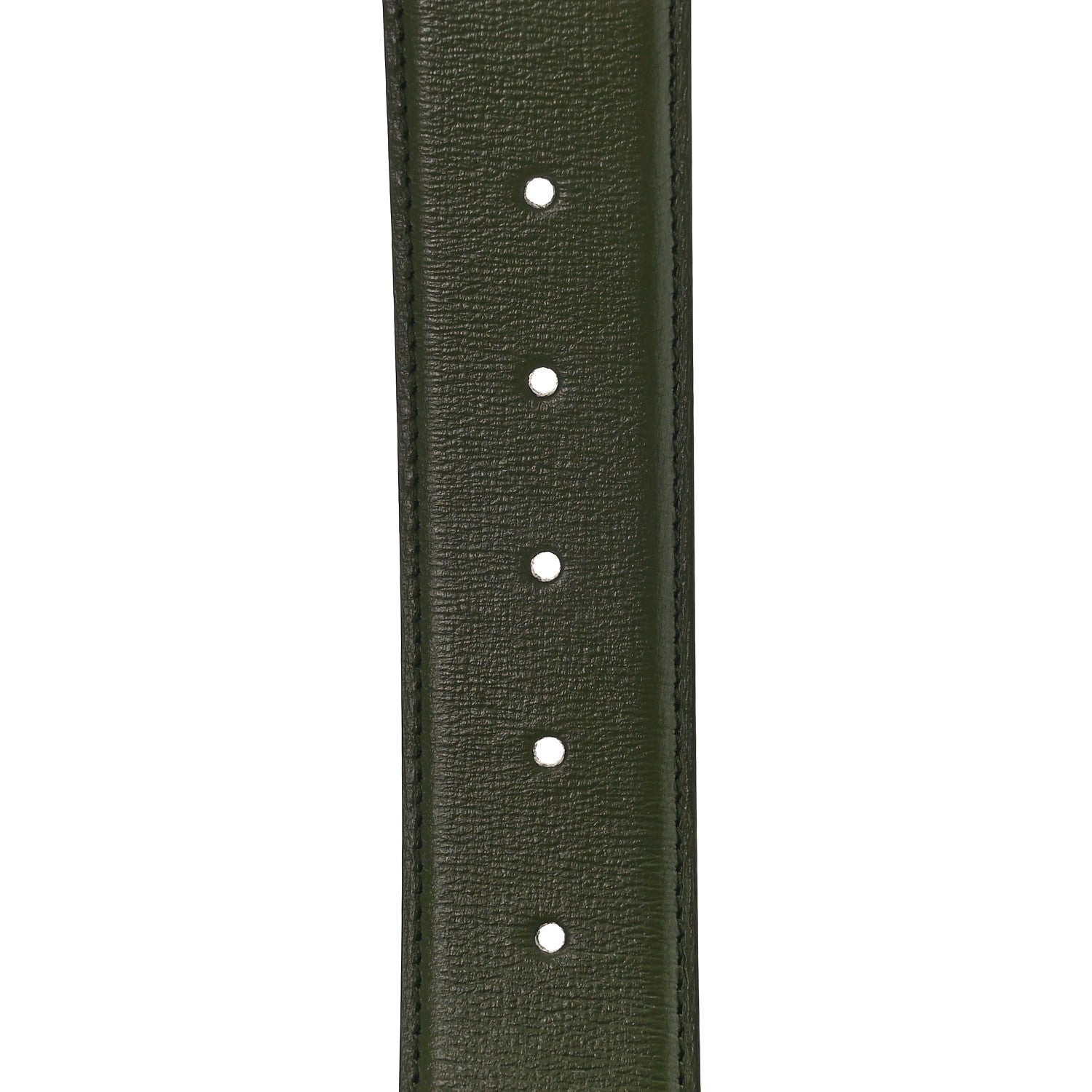 Gucci Azalea Calfskin Enamel Monochrome Double G 40mm Belt 75 30 Military Wood 4 of 5