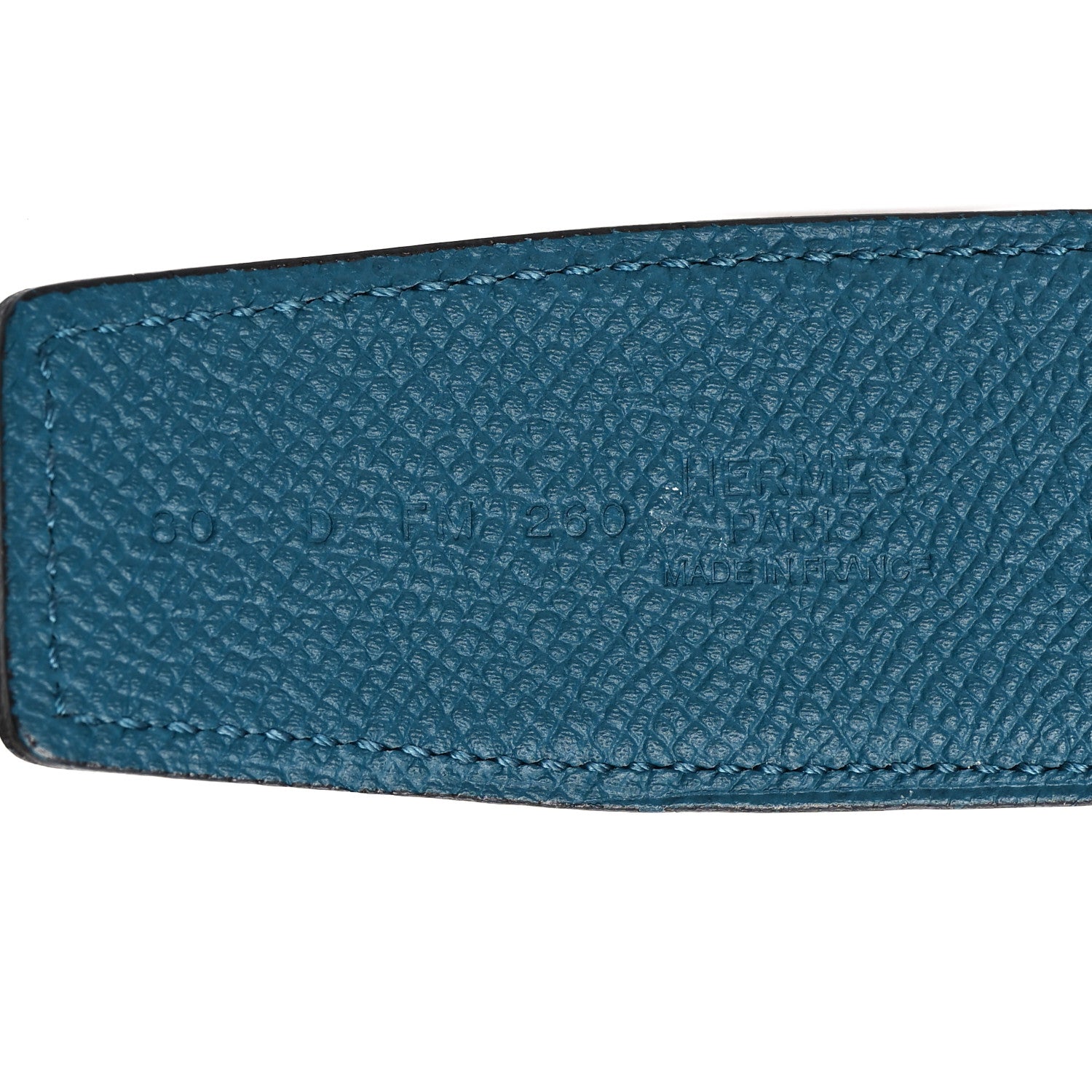 Hermes Epsom 32mm Belt Strap 80 Deep Blue Vert Bosphore 3 of 6