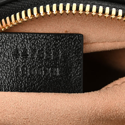 Gucci Monogram Matelasse Diagonal Small GG Marmont Chain Shoulder Bag Beige Black 7 of 13