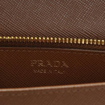 Prada Saffiano Lux Chain Wallet Camel 7 of 7