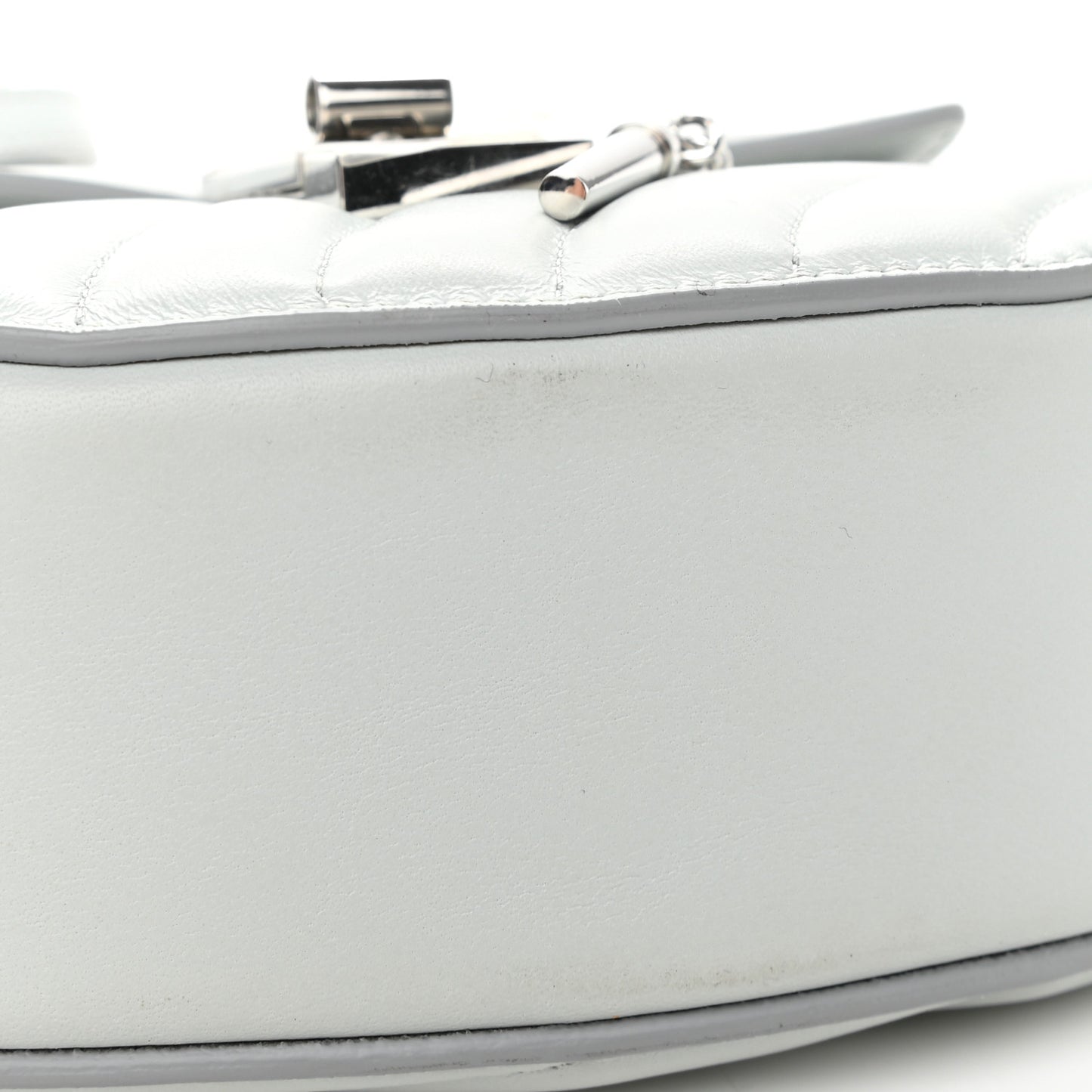 Calfskin Quilted Mini Drew Bijou Shoulder Bag Airy Grey