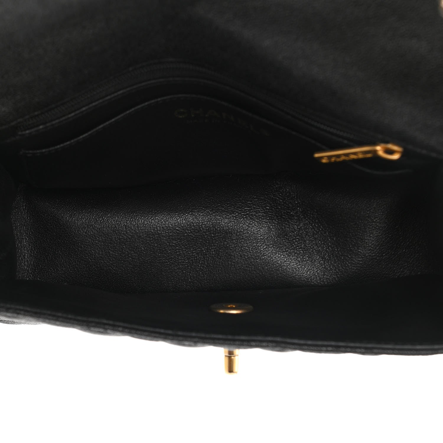 Chanel Caviar Quilted Mini Top Handle Rectangular Flap Black 5 of 11