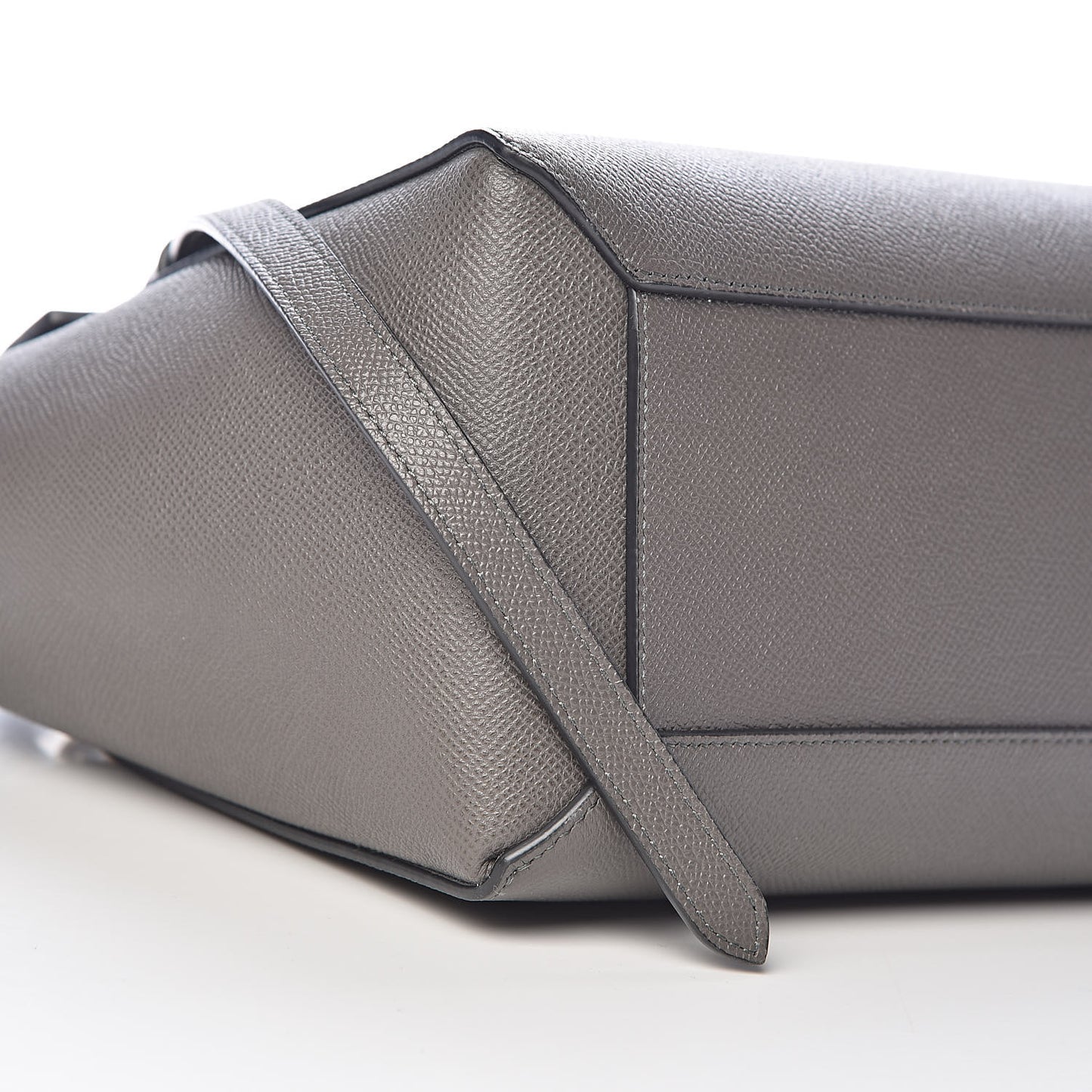 Grained Calfskin Micro Belt Bag Grey