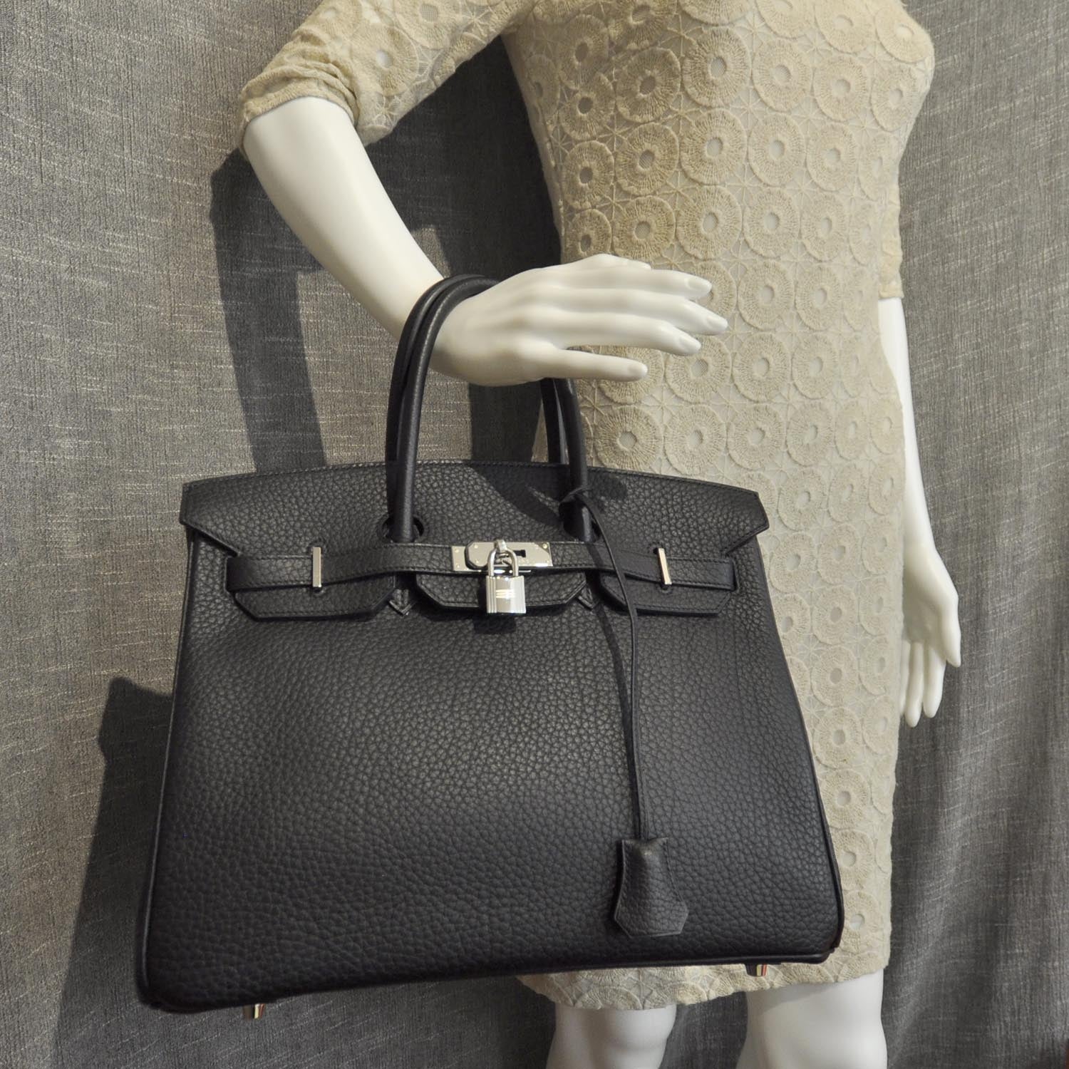 Hermes Taurillon Clemence BIRKIN 35 Black 2 of 9