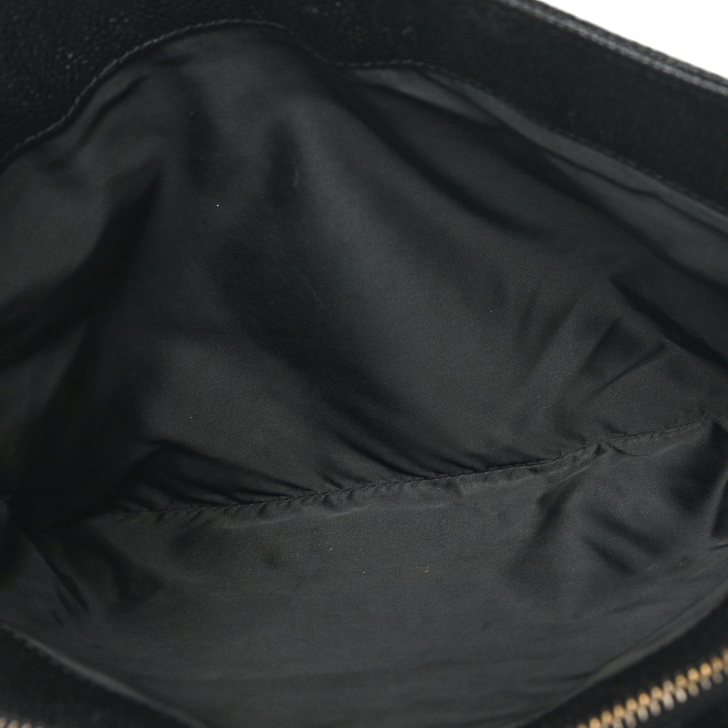 Chanel Caviar Embroidered Logo Shoulder Bag Black 5 of 11