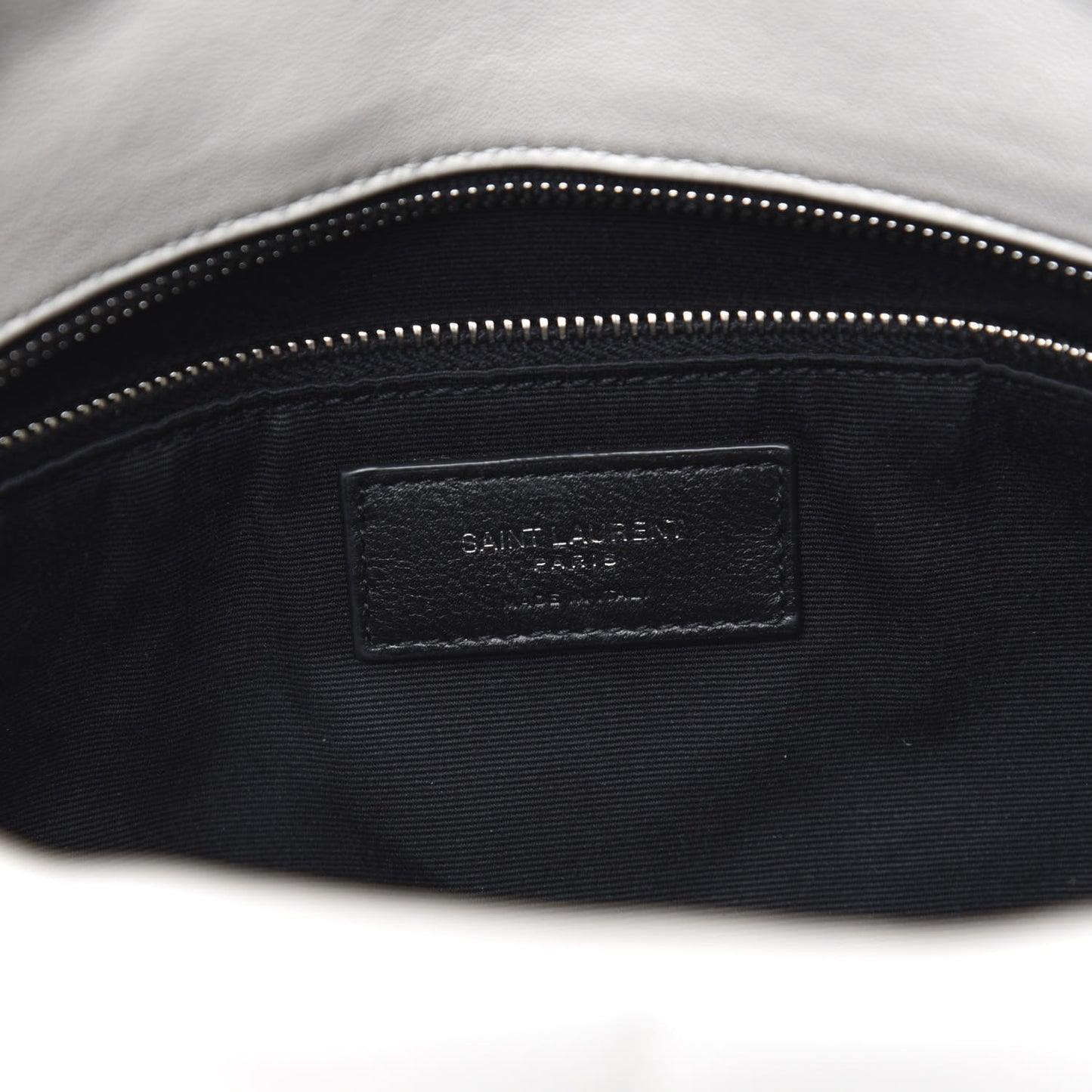 Lambskin Quilted Medium Loulou Puffer Monogram Chain Satchel Blanc Vintage