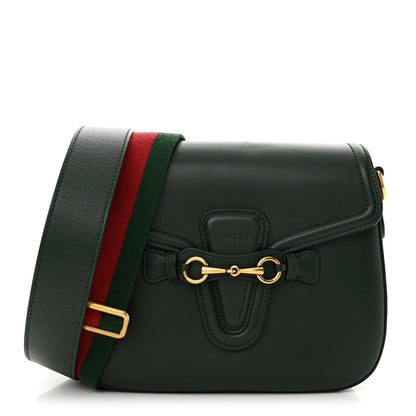 Gucci Calfskin Medium Lady Web Shoulder Bag Green 1 of 14