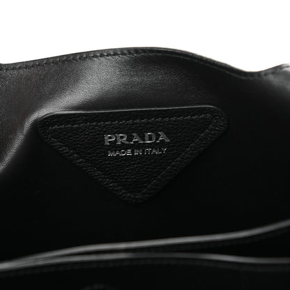 Prada Vitello Daino Soft Large Dynamique Tote Black 6 of 17