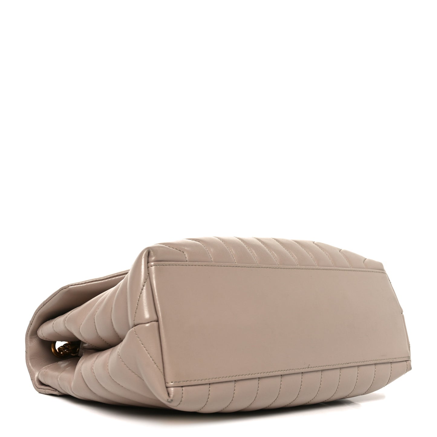 Calfskin Y Quilted Monogram Medium Loulou Chain Satchel Dark Beige