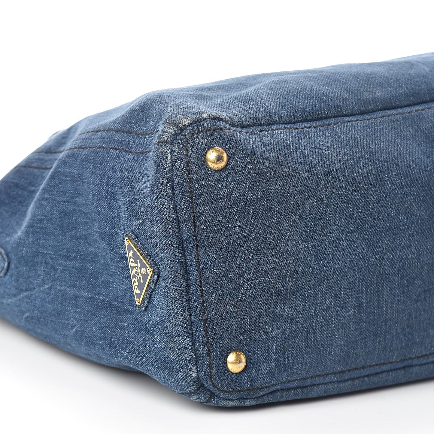 Denim Large Logo Shopping Tote