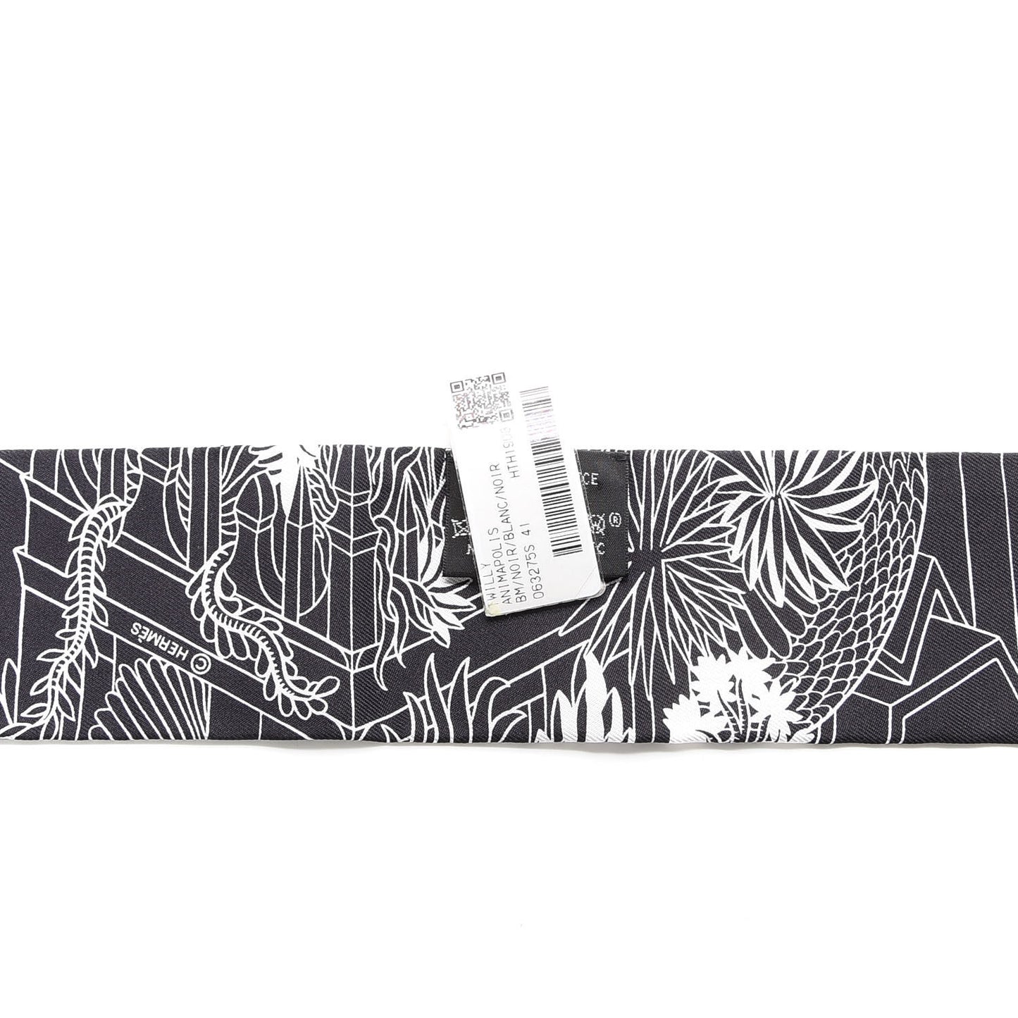 Silk Animapolis Twilly Black White