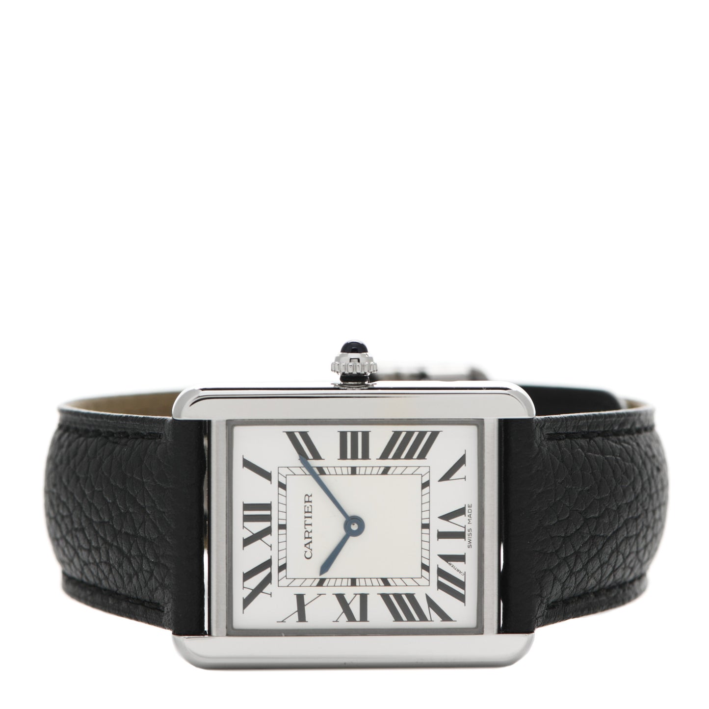 Stainless Steel Calfskin 27mm Tank Solo Quartz Watch