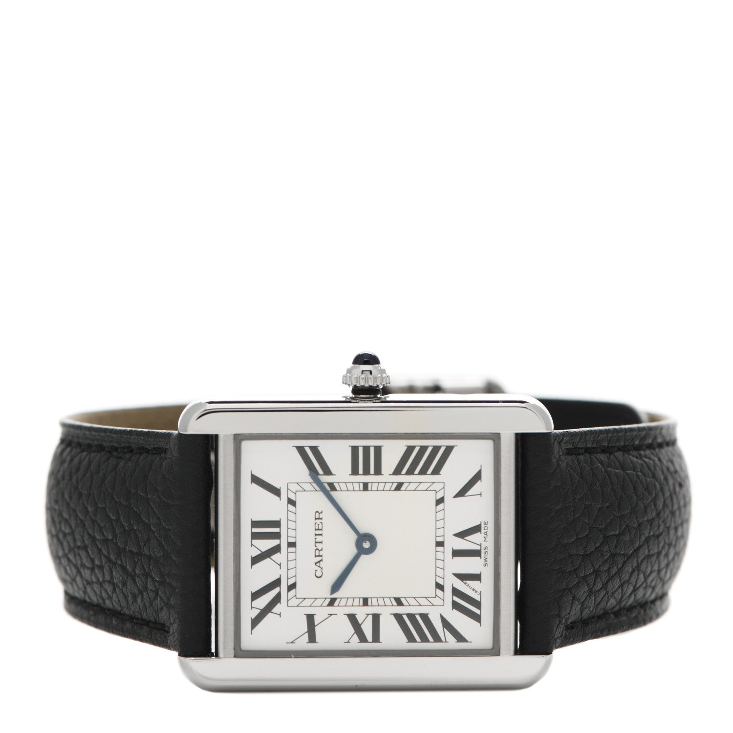Cartier Stainless Steel Calfskin 27mm Tank Solo Quartz Watch 2 of 5