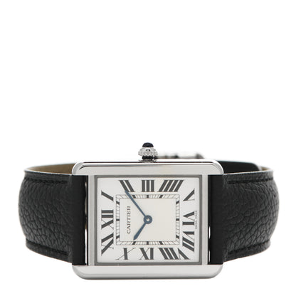 Cartier Stainless Steel Calfskin 27mm Tank Solo Quartz Watch 2 of 5