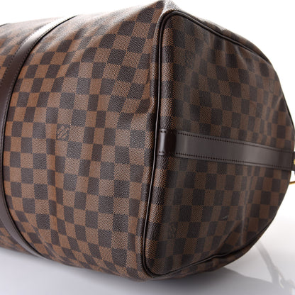 Louis Vuitton Damier Ebene Keepall Bandouliere 55 6 of 10