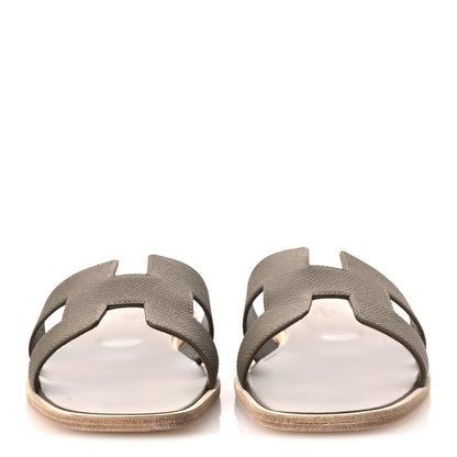 Hermes Epsom Oran Sandals 41 Etoupe 3 of 11