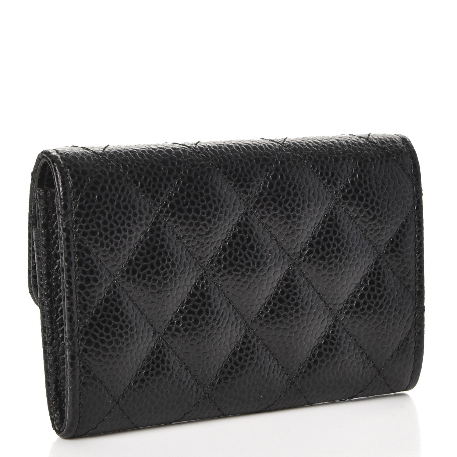 Chanel Caviar Quilted Flap Card Holder Black 3 of 9