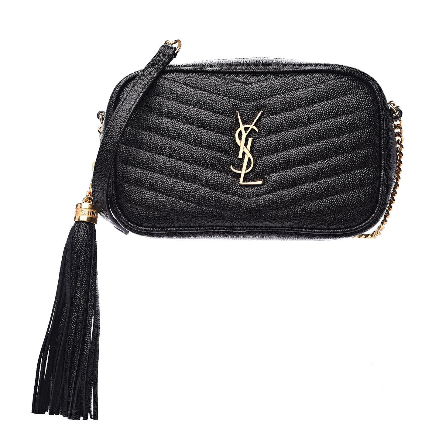 Grain De Poudre Matelasse Monogram Mini Lou Camera Bag Black