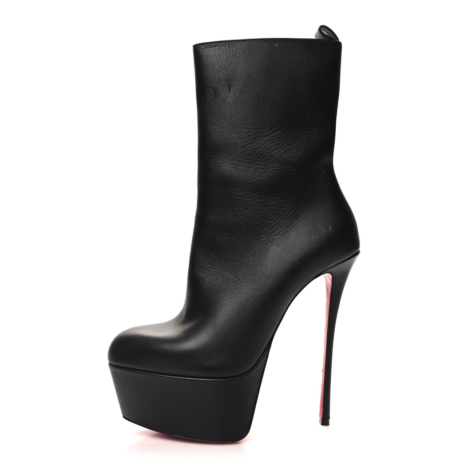 Christian Louboutin Calfskin Dolly Alta Booty 160 Ankle Boots 40 Black 1 of 8