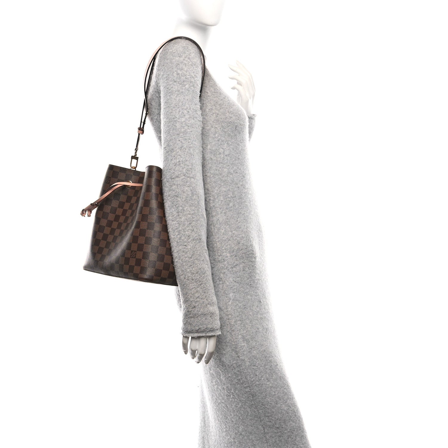 Louis Vuitton Damier Ebene Neonoe MM Rose Poudre 2 of 10