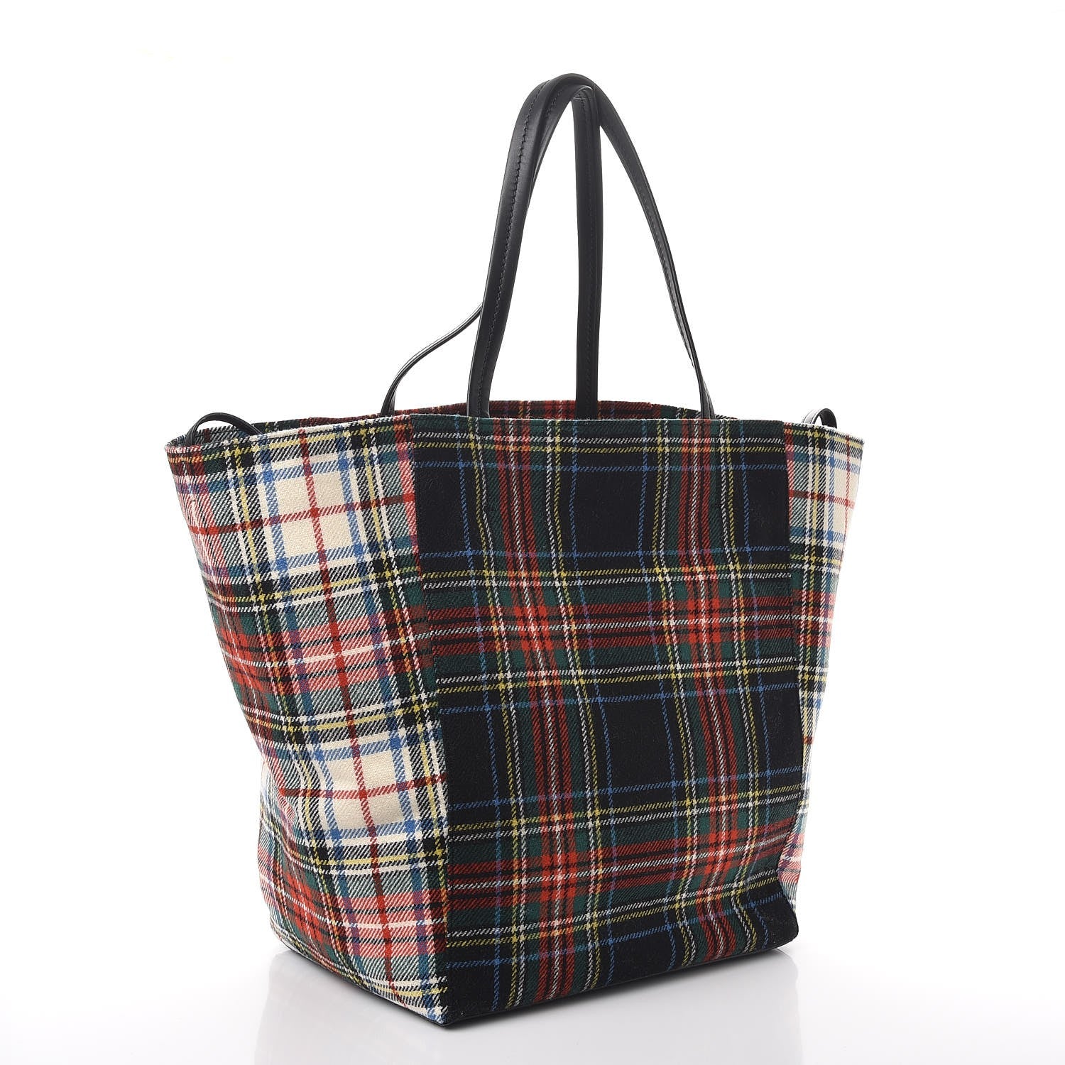 Celine Tartan Felt Plaid Medium Horizontal Cabas Phantom Red Blue 3 of 10
