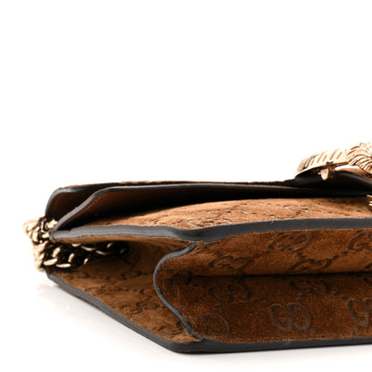 Gucci Suede Jumbo GG Debossed Small Dionysus Shoulder Bag Brown 9 of 10