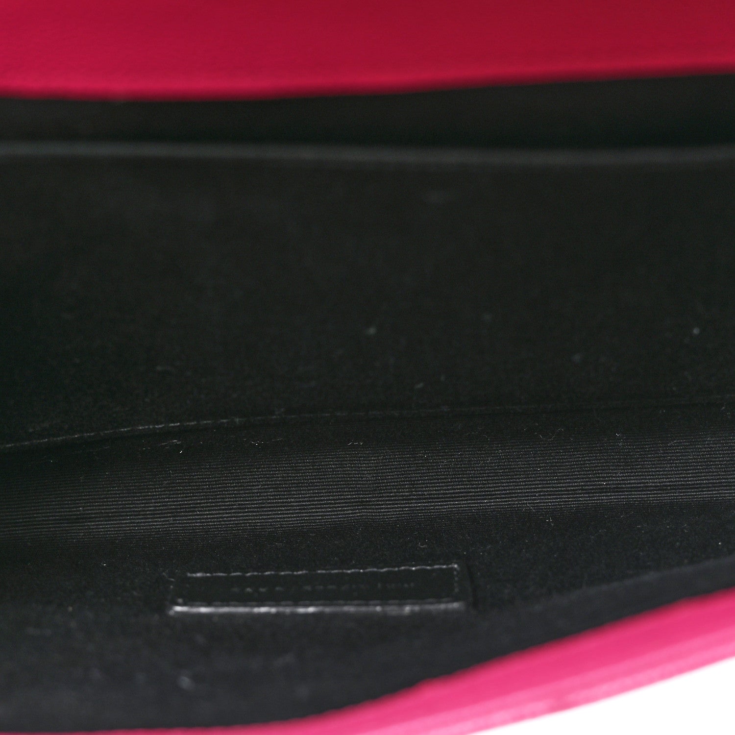 Saint Laurent Grain De Poudre Matelasse Chevron Monogram Envelope Clutch Fuxia Couture 6 of 11