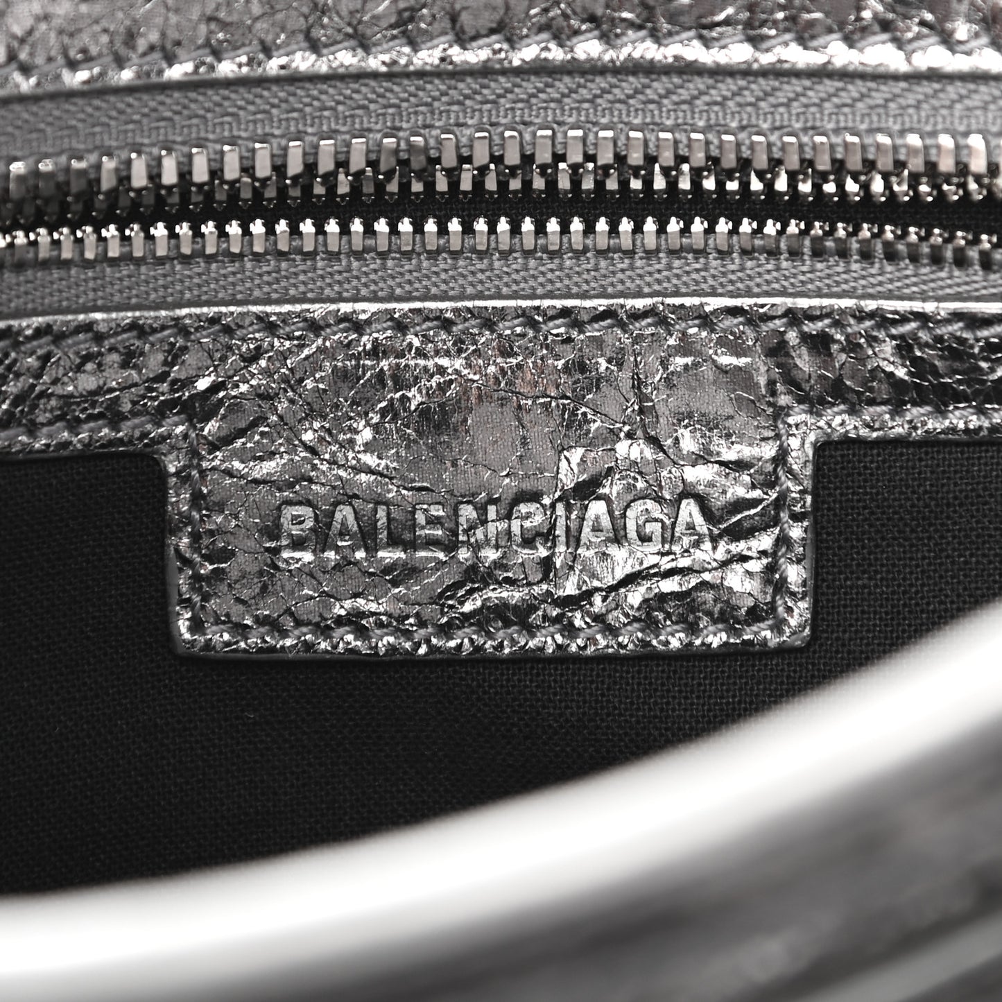 Agneau Arena Crystal Neo Cagole Handbag XS Silver