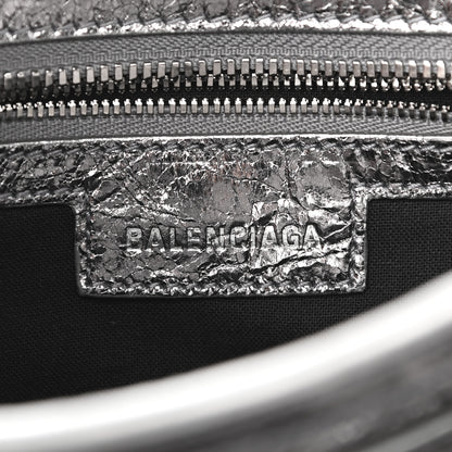 Balenciaga Agneau Arena Crystal Neo Cagole Handbag XS Silver 11 of 19