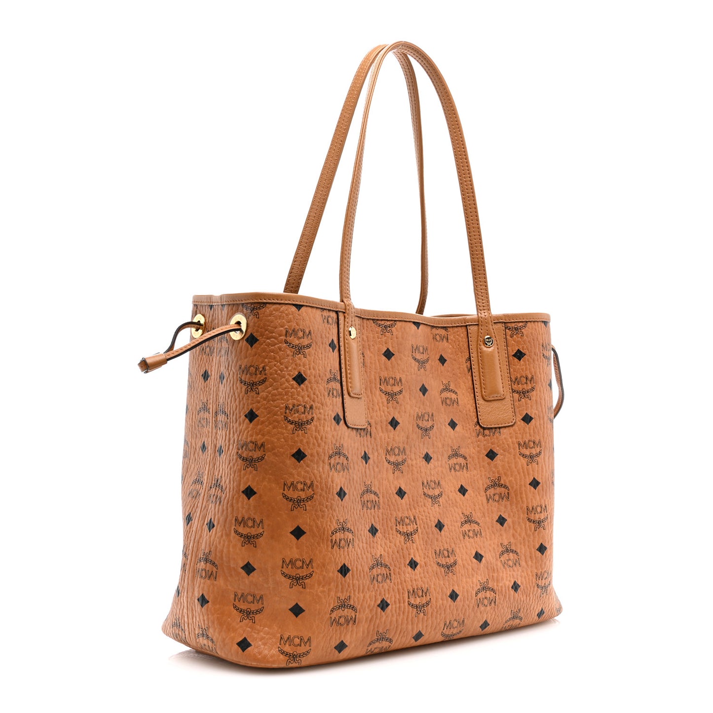 Visetos Medium Liz Reversible Shopper Tote Cognac