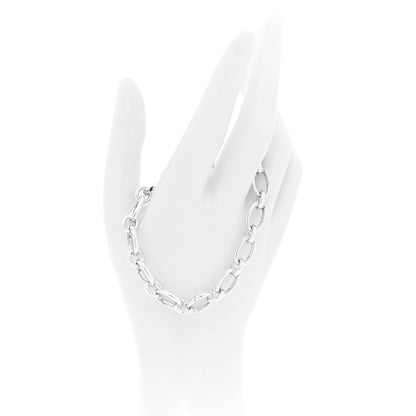 Tiffany Sterling Silver Oval Clasping Link Bracelet 2 of 5