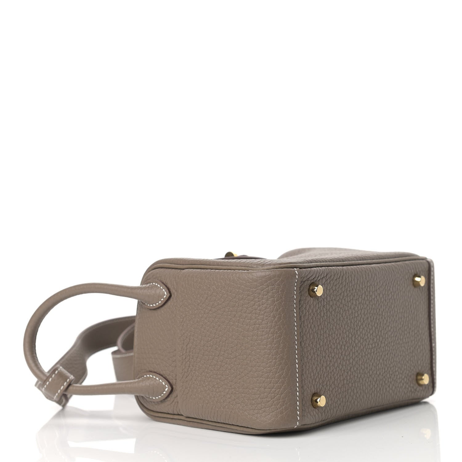 Hermes Taurillon Clemence Mini Lindy 20 Etoupe 4 of 11