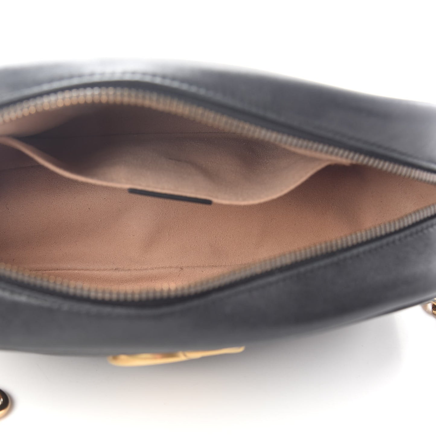 Calfskin Matelasse Small GG Marmont Chain Shoulder Bag Black