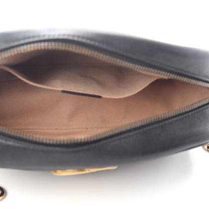Gucci Calfskin Matelasse Small GG Marmont Chain Shoulder Bag Black 5 of 10