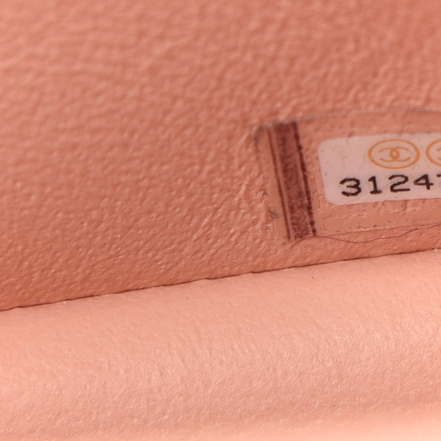 Lambskin Quilted Mini Rectangular Flap Light Pink