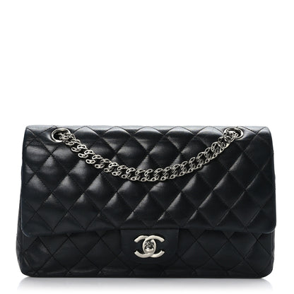 Chanel Lambskin Quilted Medium Double Flap Bijoux Chain Black 1 of 9