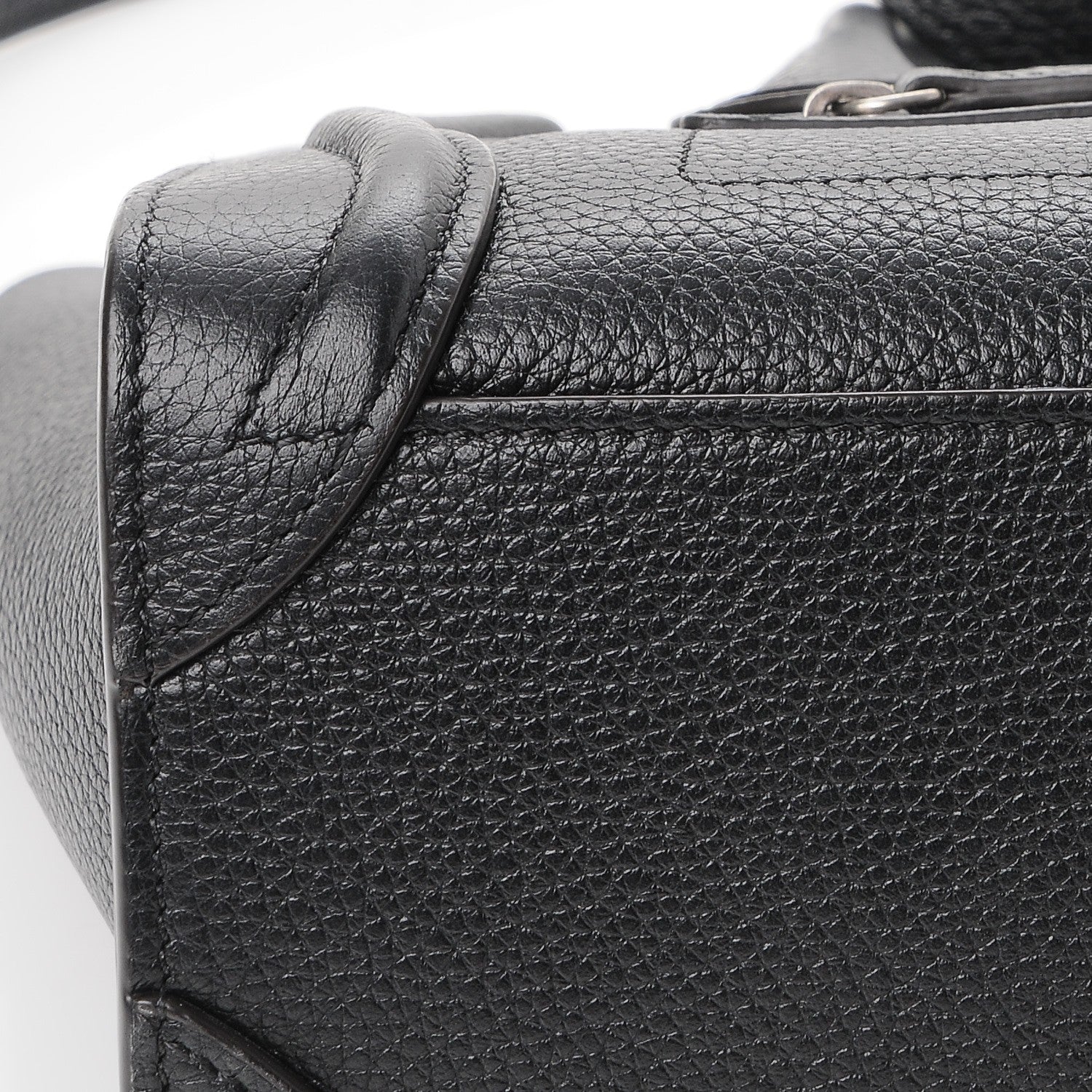 Celine Drummed Calfskin Nano Luggage Black 8 of 9
