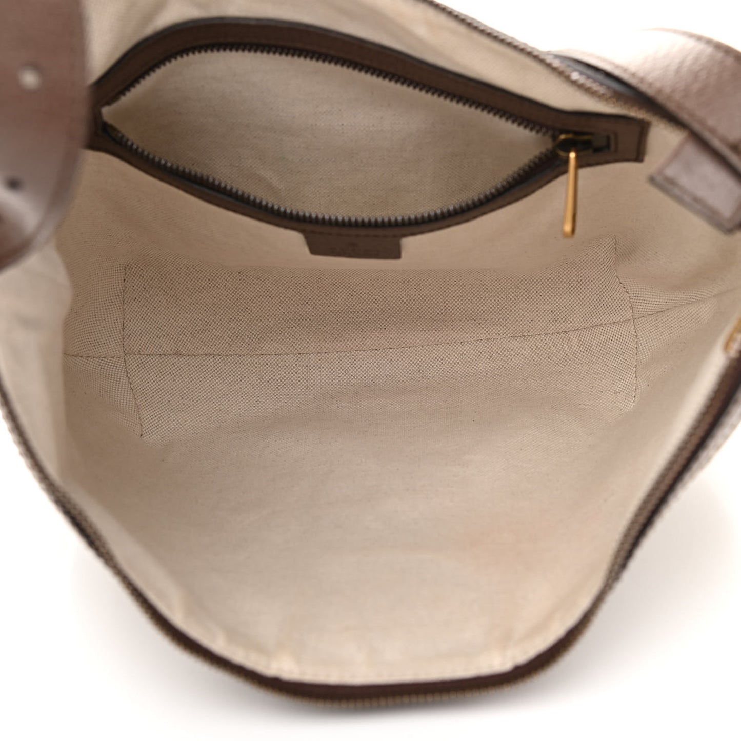 GG Supreme Monogram Web Small Ophidia Half Moon Hobo Brown